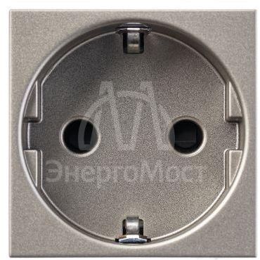 Механизм розетки Zenit 16А 250В защ. шторки с заземл. шампань ABB 2CLA228800N1901