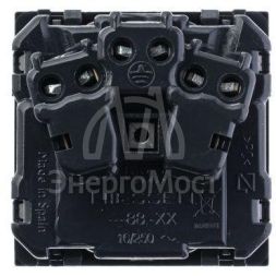 Механизм розетки Zenit 16А 250В защ. шторки с заземл. шампань ABB 2CLA228800N1901