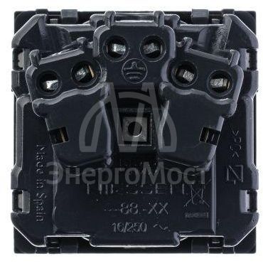 Механизм розетки Zenit 16А 250В защ. шторки с заземл. шампань ABB 2CLA228800N1901