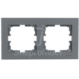 Рамка 2-местн. горизонт. VESNA графит LEZARD 742-3400-147