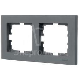 Рамка 2-местн. горизонт. VESNA графит LEZARD 742-3400-147