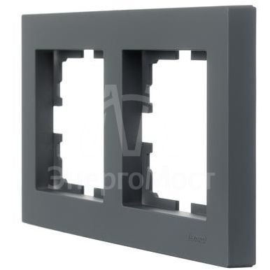Рамка 2-местн. горизонт. VESNA графит LEZARD 742-3400-147