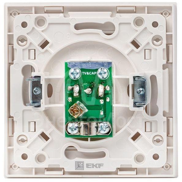 Механизм розетки TV 1-м Стокгольм 75Ом 5-862МГц бел. PROxima EKF EYA00-027-10