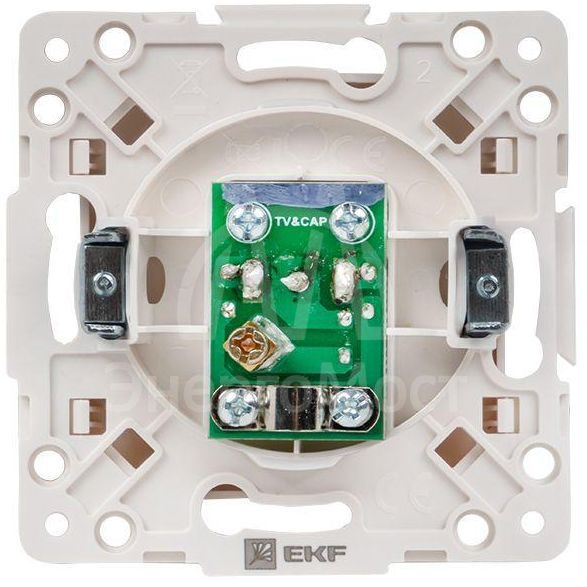 Механизм розетки TV 1-м Стокгольм 75Ом 5-862МГц бел. PROxima EKF EYA00-027-10