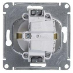 Розетка 1-м СП Glossa 16А IP20 с заземл. механизм бел. SE GSL000143