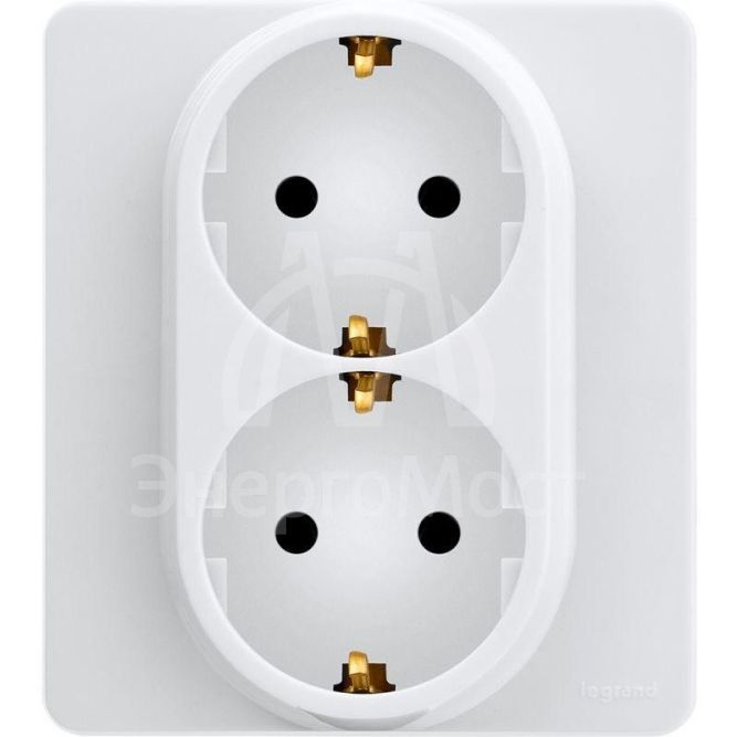 Розетка Inspiria 16А 250В 2х2P+E немецк. стандарт бел. Leg 673750