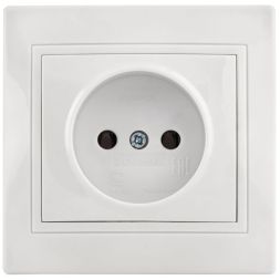 Розетка 1-м СП Кварта 10А IP20 без заземл. бел. IEK ERK13-K01-10-DM