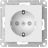 Розетка AtlasDesign 16А с заземл. защ. шторки быстрозажим. клем. механизм бел. SE ATN000145S