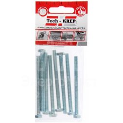 Болт DIN933 с шестигранной головкой М6х80 оцинк. (уп.8шт) Tech-KREP 102965