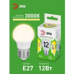 Лампа светодиодная GREEN LINE P45-12W-830-E27 GL 12Вт шар 3000К свет тепл. E27 Эра Б0067015