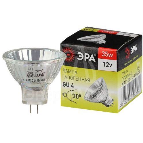 Лампа галогенная GU4-MR11-35W-12V-30Cl ЭРА C0027362