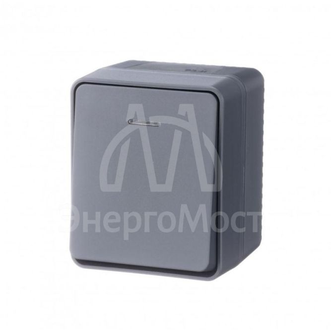 Выключатель 1-кл. ОП AtlasDesign Profi54 с подсветкой 10 АХ антрацит SchE ATN544013