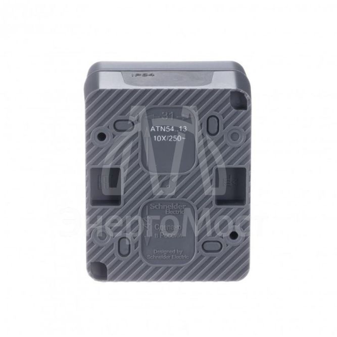 Выключатель 1-кл. ОП AtlasDesign Profi54 с подсветкой 10 АХ антрацит SchE ATN544013