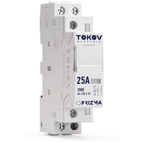 Контактор модульный 18мм 25А 230В АС 2НО PRIZMA TOKOV ELECTRIC TKE-PZ-MC-1-25-230-20