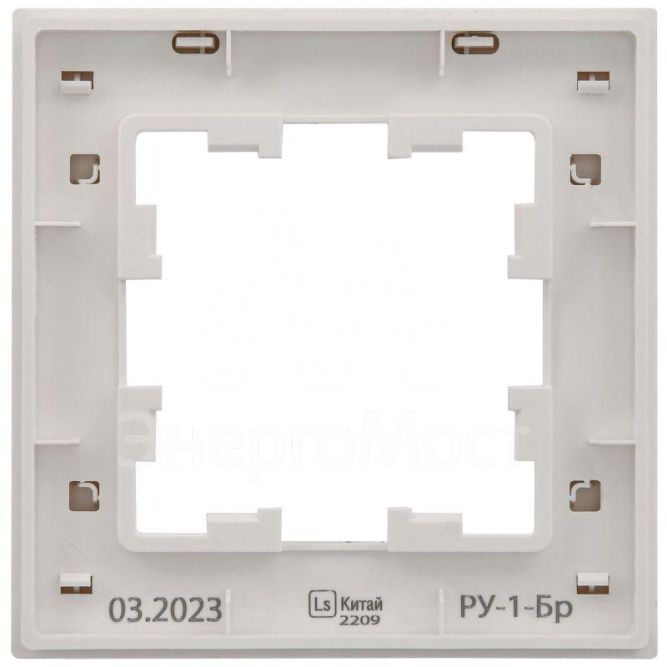 Рамка 1-м BRITE РУ-1-Бр бел. рифленый IEK BR-M12-51-K01