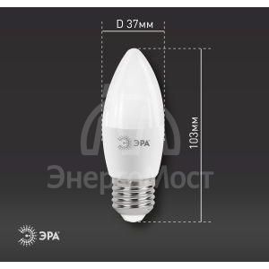 Лампа светодиодная B35-11w-860-E27 свеча 880лм ЭРА Б0032985