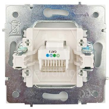 Розетка телефонная евро СП ZIMA IP20 бел. LEZARD 704-0288-137