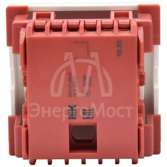 Выключатель 1-кл. 2мод. СП Праймер 10А IP20 ВКО-21-00-П бел. IEK CKK-40D-VO2-K01