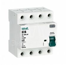 Выключатель дифференциального тока 4P 32А 30мА тип AC 6кА УЗО-03 SchE 14234DEK