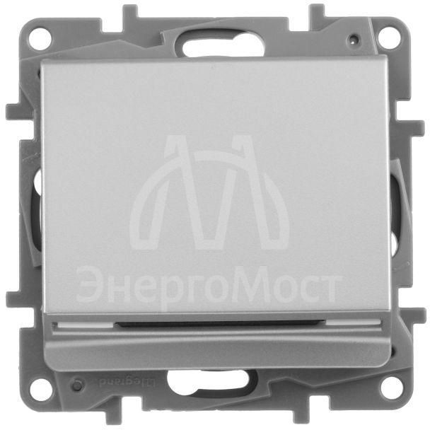 Выключатель карточный 1-кл. СП Etika 2А IP20 с выдержкой времени и подсветкой для гостиничных номеров механизм алюм. Leg 672493