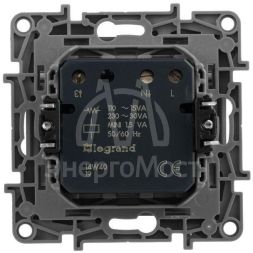 Выключатель карточный 1-кл. СП Etika 2А IP20 с выдержкой времени и подсветкой для гостиничных номеров механизм алюм. Leg 672493