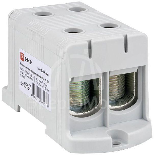 Клемма силовая вводная двойная КСВ 35-150кв.мм сер. PROxima EKF kvs2-35-150-grey