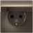 Розетка ArtGallery 16А IP20 с заземл. защ. шторки с крышкой механизм мокко SE GAL000646