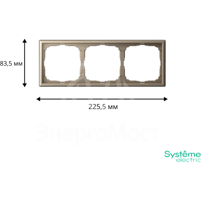 Рамка 3-м ArtGallery универс. шампань SE GAL000503