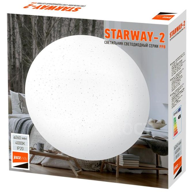 Светильник светодиодный PPB STARWAY-2 24Вт 4000К IP20 D260х55 JazzWay 5025479