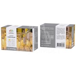 Гирлянда светодиодная &amp;quot;Восточные фонарики&amp;quot; 10LED желт. 1.5м питание 2хАА провод прозр. Neon-Night 303-071