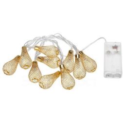 Гирлянда светодиодная &amp;quot;Восточные фонарики&amp;quot; 10LED желт. 1.5м питание 2хАА провод прозр. Neon-Night 303-071