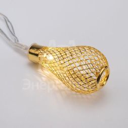 Гирлянда светодиодная &amp;quot;Восточные фонарики&amp;quot; 10LED желт. 1.5м питание 2хАА провод прозр. Neon-Night 303-071