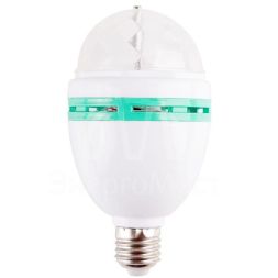 Лампа светодиодная &amp;quot;Диско&amp;quot; 3LED RGB 6Вт E27 220В 80х80х195мм NEON-NIGHT 601-253