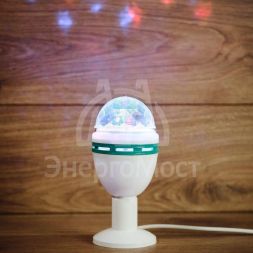 Лампа светодиодная &amp;quot;Диско&amp;quot; 3LED RGB 6Вт E27 220В 80х80х195мм NEON-NIGHT 601-253