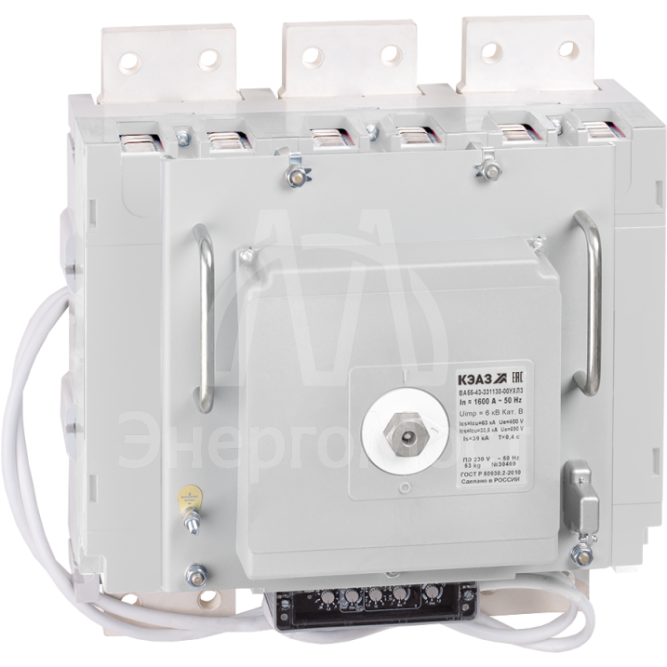 Выключатель автоматический 2000А ВА55-43-334730 УХЛ3 690В AC НР=230В AC/220В DC ПЭ230AC КЭАЗ 108117
