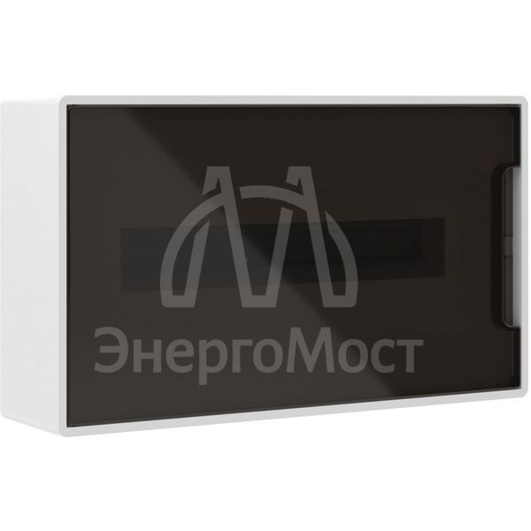 Щиток настенный 18мод. IP41 с тонированной дверцей с 2 шинами PEN на 8+10 отверст. бел. DKC F18W1WD