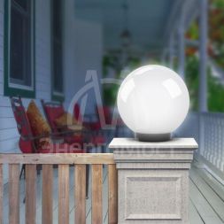 Светильник садово-парковый Шар D200мм E27 бел. НТУ 01-60-201 ЭРА Б0048735