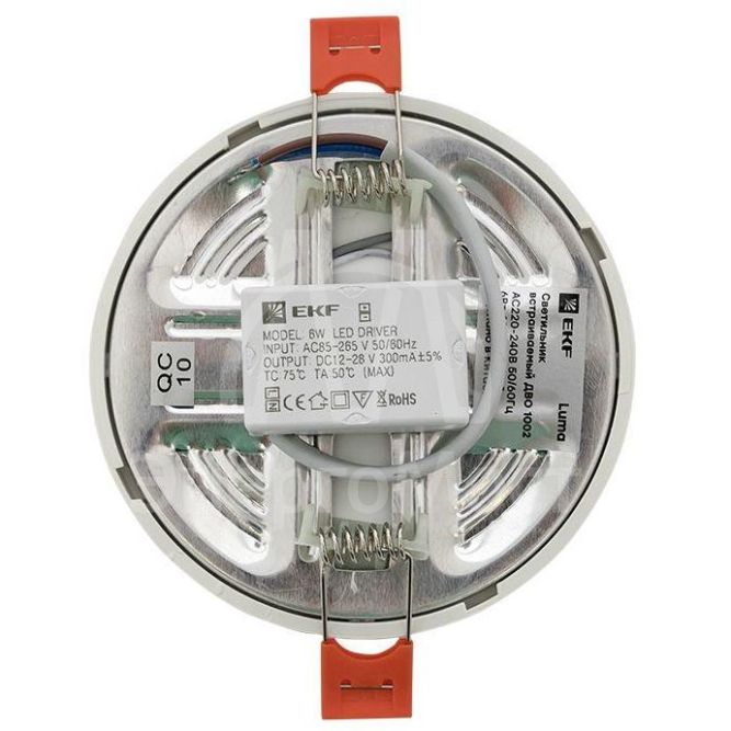 Светильник светодиодный ДВО 1002 6Вт 4000К IP20 встраив. Basic EKF DLL-1002-6-4000