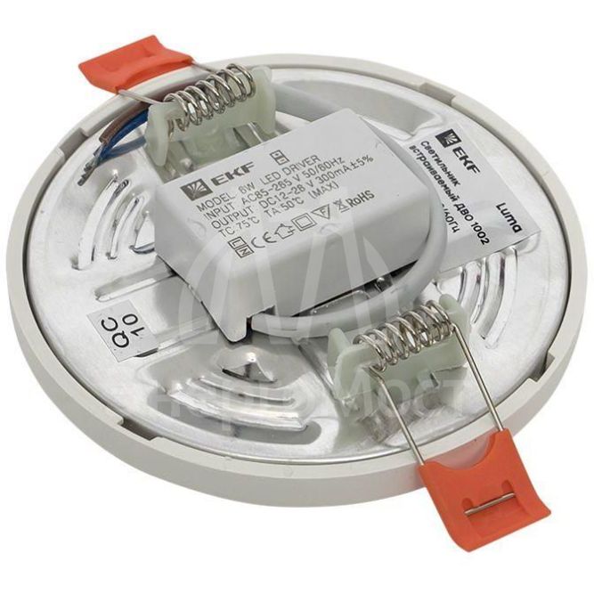 Светильник светодиодный ДВО 1002 6Вт 4000К IP20 встраив. Basic EKF DLL-1002-6-4000