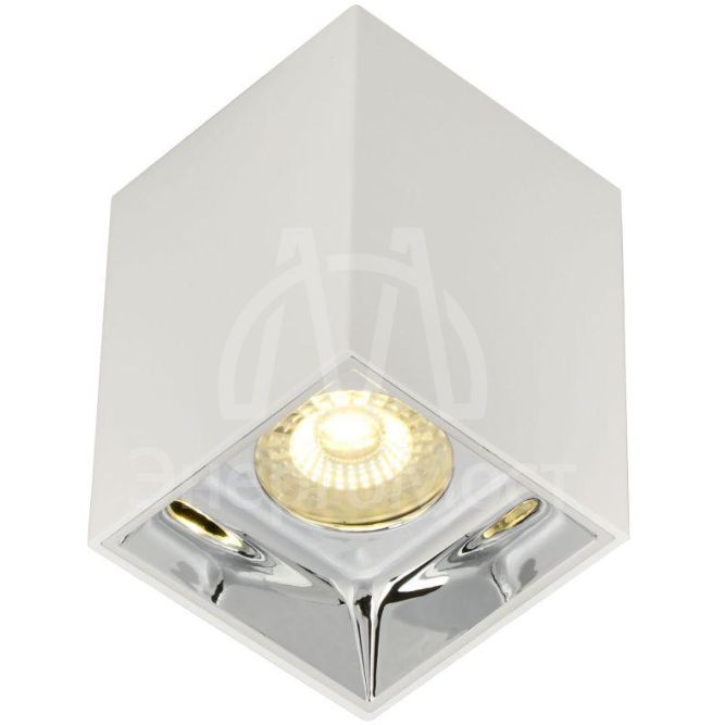 Светильник 4112 накладной поворотный GU10 бел./хром пласт. IEK LT-UPB0-4112-GU10-1-K23