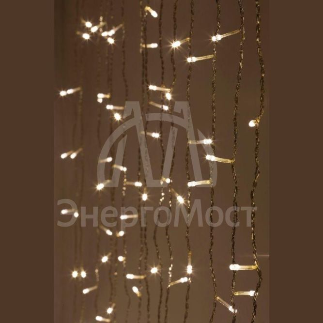 Гирлянда ENIG - 320W дождь/занавес 3х2м 320 LED тепл. бел. 8 режимов 220В IP20 Эра Б0051872