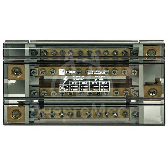 Блок распределительный (кросс-модуль) 160A (4x12) PROxima EKF db-160-4x12
