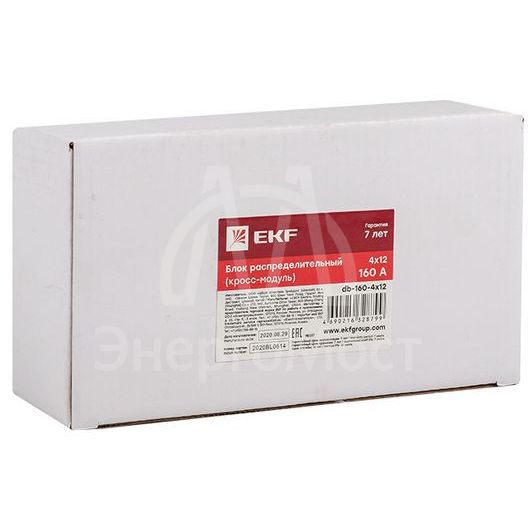 Блок распределительный (кросс-модуль) 160A (4x12) PROxima EKF db-160-4x12
