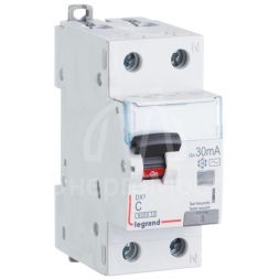 Выключатель автоматический дифференциального тока 2п (1P+N) C 10А 30мА тип AC 6кА DX3 2мод. Leg 411000