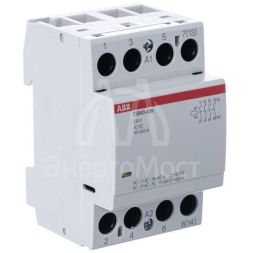 Контактор ESB40-40N-06 модульный (40А АС-1 4НО) катушка 230В AC/DC ABB 1SAE341111R0640