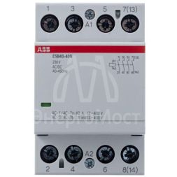 Контактор ESB40-40N-06 модульный (40А АС-1 4НО) катушка 230В AC/DC ABB 1SAE341111R0640