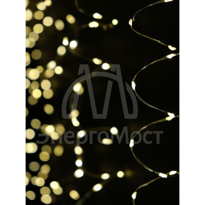 Гирлянда &amp;quot;Занавес-водопад&amp;quot; CLLDM400WW-C-USB-RC 1.5х2м 400 тепл. бел. светодиодов 10 нитей с контроллером для помещений пульт SHLights 4690601050106