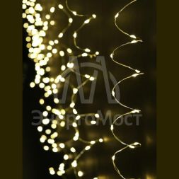 Гирлянда &amp;quot;Занавес-водопад&amp;quot; CLLDM400WW-C-USB-RC 1.5х2м 400 тепл. бел. светодиодов 10 нитей с контроллером для помещений пульт SHLights 4690601050106