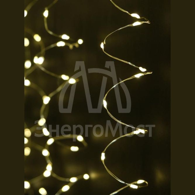 Гирлянда &amp;quot;Занавес-водопад&amp;quot; CLLDM400WW-C-USB-RC 1.5х2м 400 тепл. бел. светодиодов 10 нитей с контроллером для помещений пульт SHLights 4690601050106