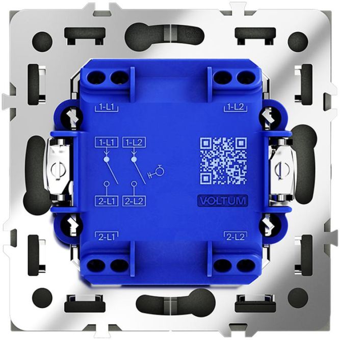 Выключатель 2-кл. СП S70 10А с самовозвратом механизм графит Voltum VLS020607